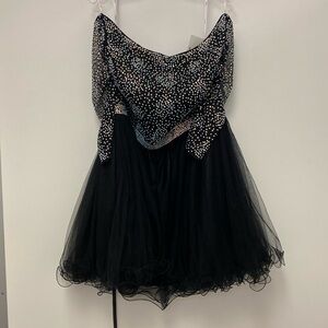 Black beaded homecoming dress